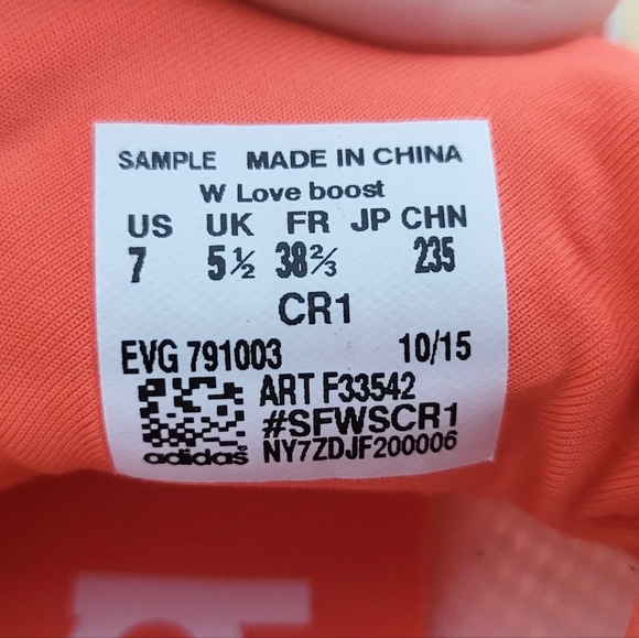 Adidas Climacross BOOST Golf Shoes Women's Orange White F33542 Size 7 - Picture 11 of 11